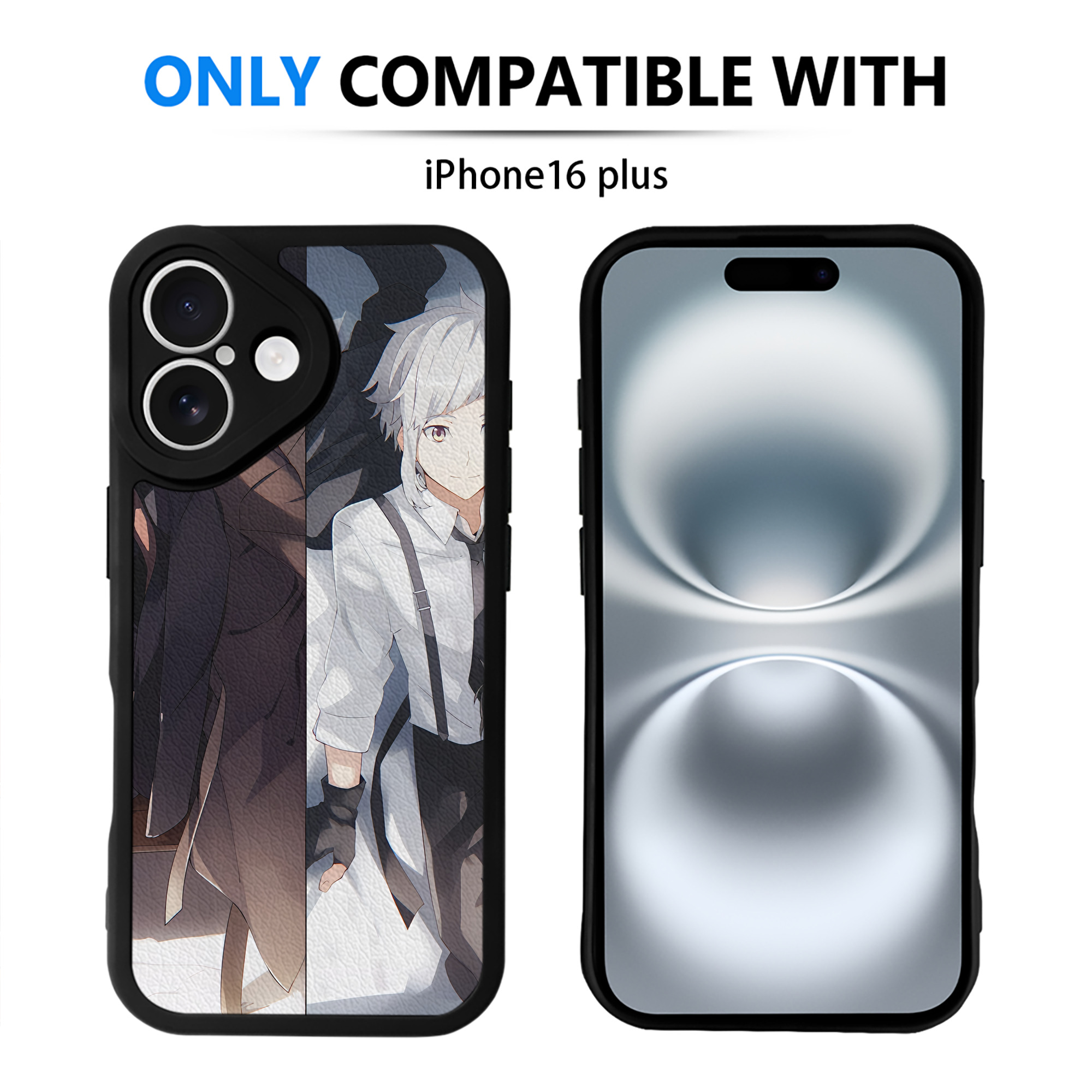 （画像用） 文豪ストレイドッグス Bungo Stray Dogs 【iPhone 16シリーズ対応】シリコンスマホケース（レザー調） 材質：シリコン